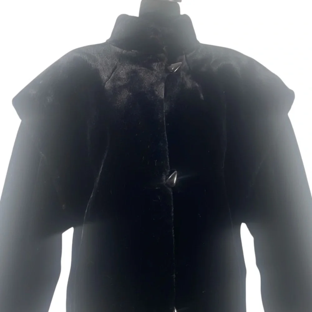 Vintage Sportowne Black Faux Fur Coat,Expressly for Dillards,size 6 - Picture 8 of 15